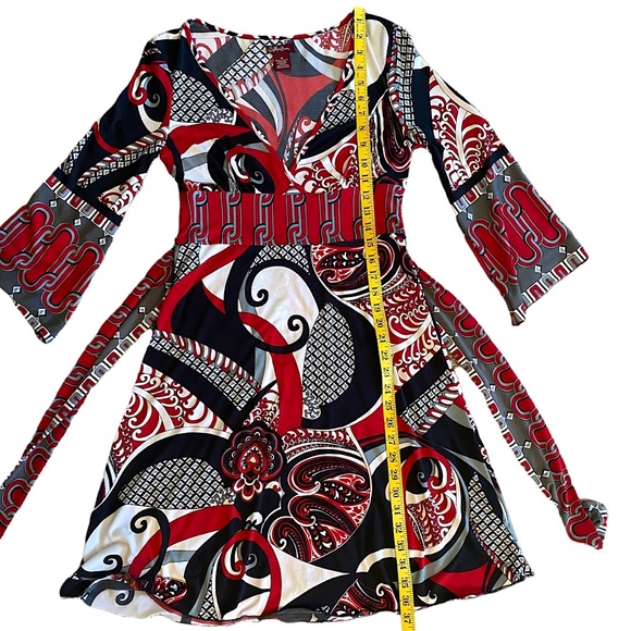 MISS BISOU | RED & BLACK DRESS SZ M - Picture 13 of 16